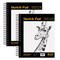 Better Office Products Sketch Paper Pads, 8.5in. x 11in. 100 Sheets, Spiral Bound Artist Sketch Book, Natural White, 2PK 01303 - alternate 1